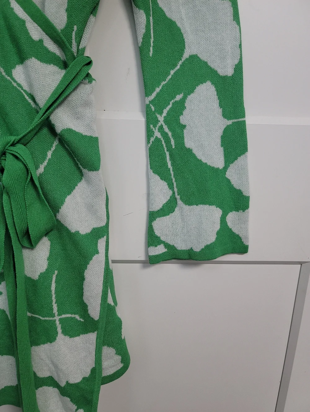 Diane von Furstenberg x Target Ginkgo Green Wrap Sweater Dress Tunic DVF Medium - Picture 3 of 7